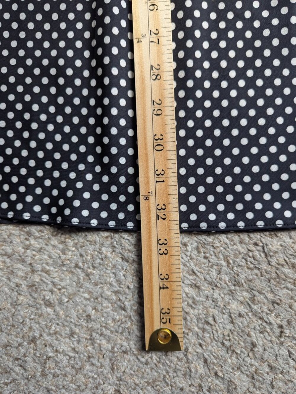NWOT J.Crew Polka Dot Midi Slip Skirt Women's Black White Size XL - Picture 6 of 6